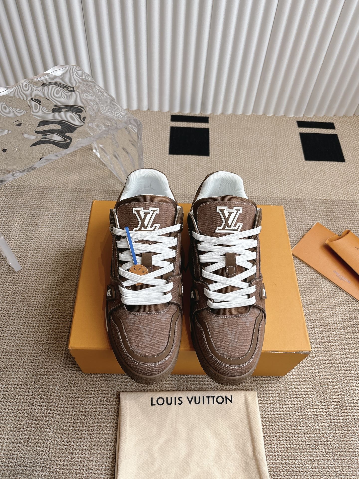 Louis Vuitton Trainer Monogram Low-Top Sneakers Brown Leather Size 35-45 1 i1743838185566 8906 0 0