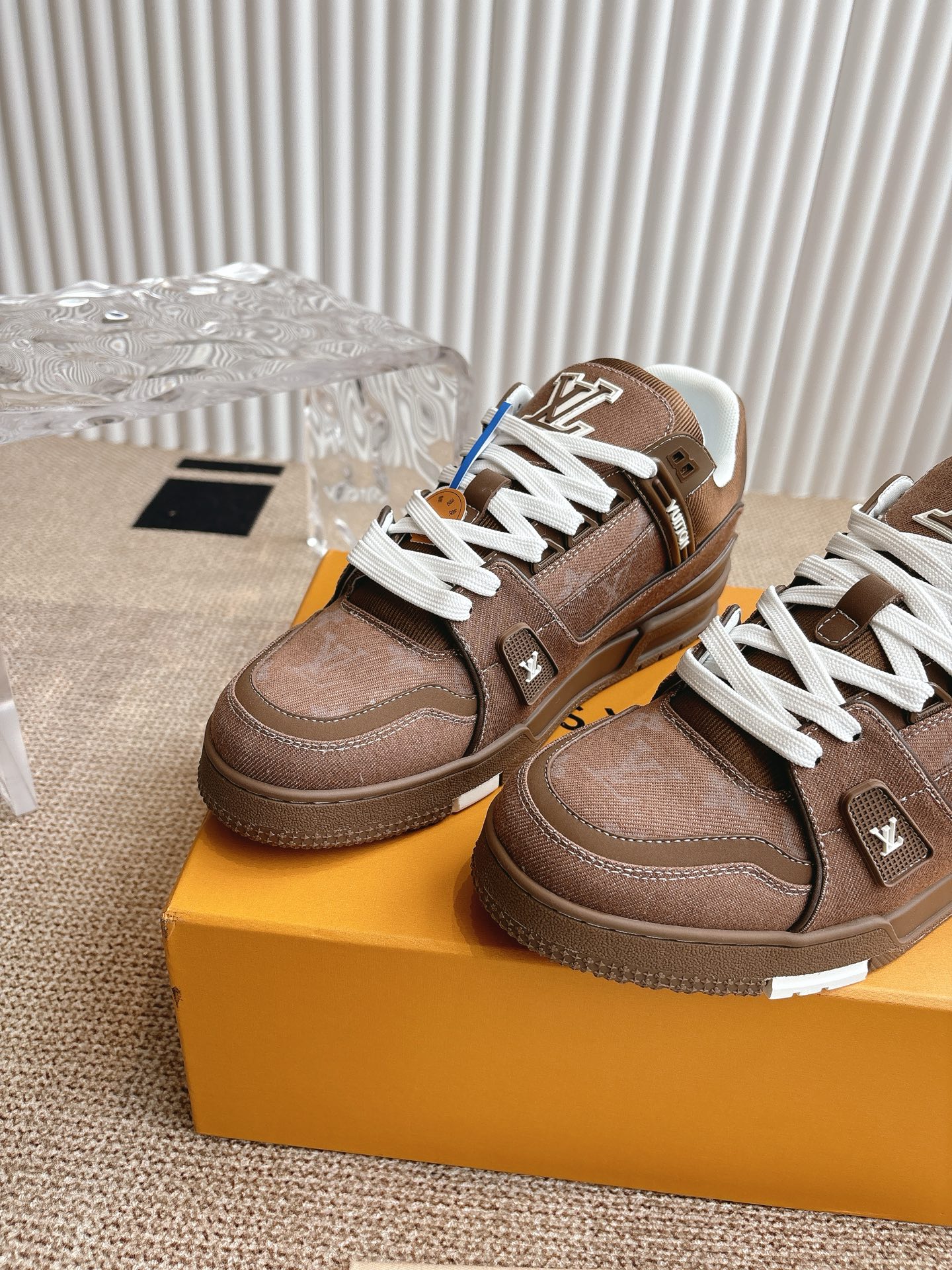 Louis Vuitton Trainer Monogram Low-Top Sneakers Brown Leather Size 35-45 7 i1743838187169 4057 0 6