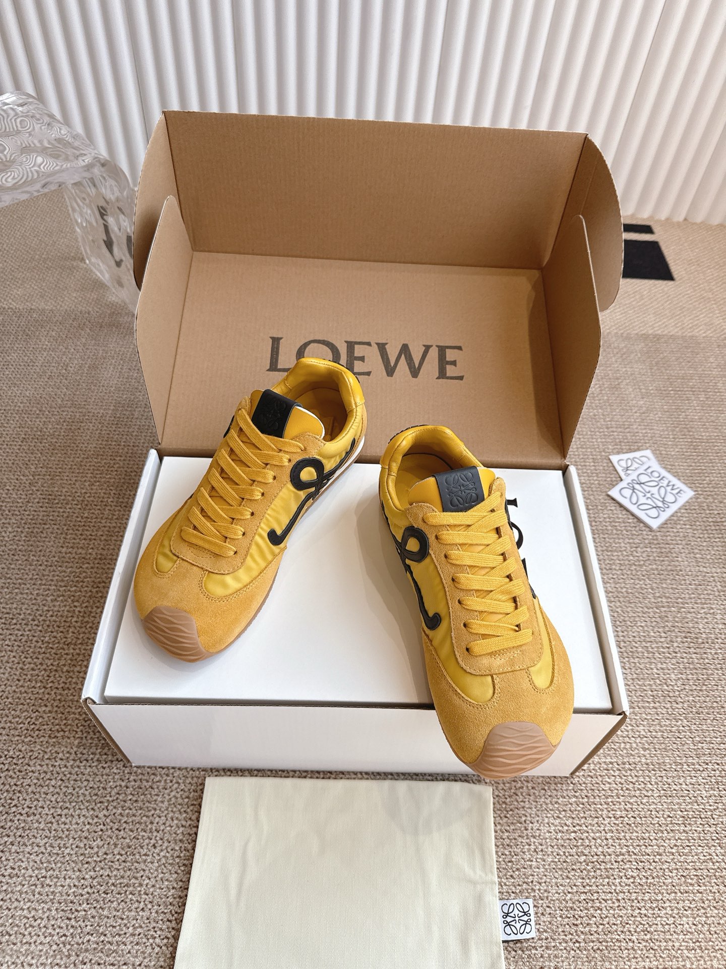 Loewe Balletrunner Sneakers - Leather and Fabric Upper, Rubber Sole (Size 35-45) 4 i1745298833883 9048 0 2
