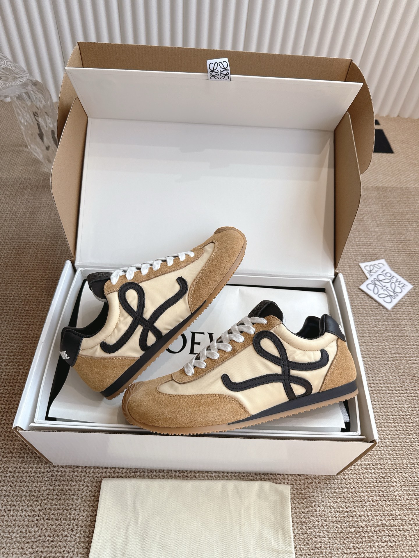Loewe Balletrunner Sneakers - Leather and Fabric Upper, Rubber Sole,Sizes 35-45 2 i1745298892137 4074 0 0