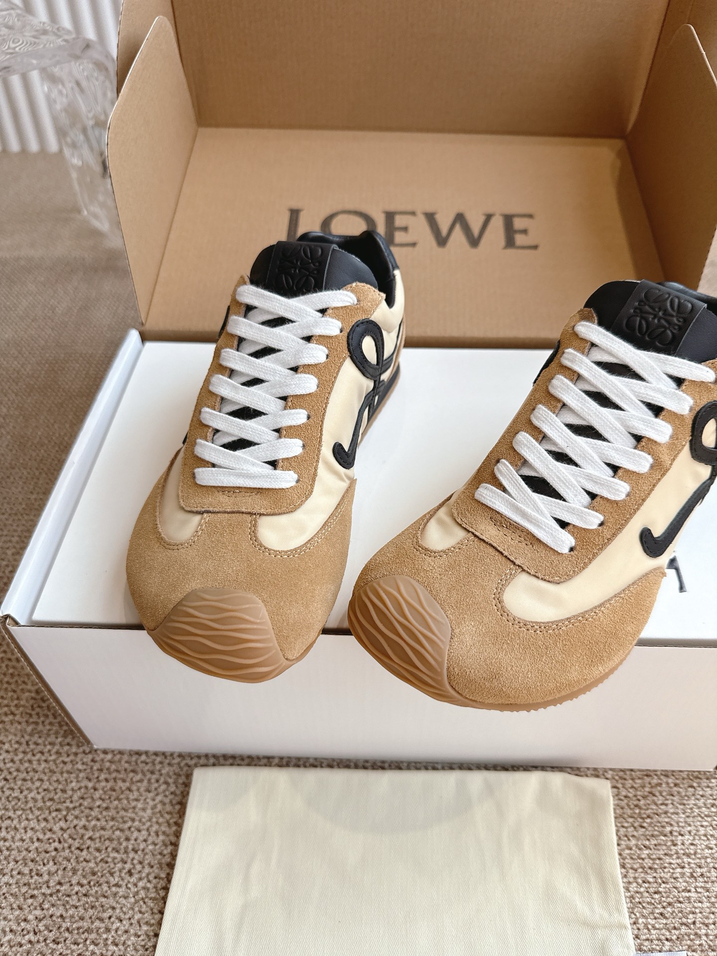 Loewe Balletrunner Sneakers - Leather and Fabric Upper, Rubber Sole,Sizes 35-45 8 i1745298892146 161 0 6
