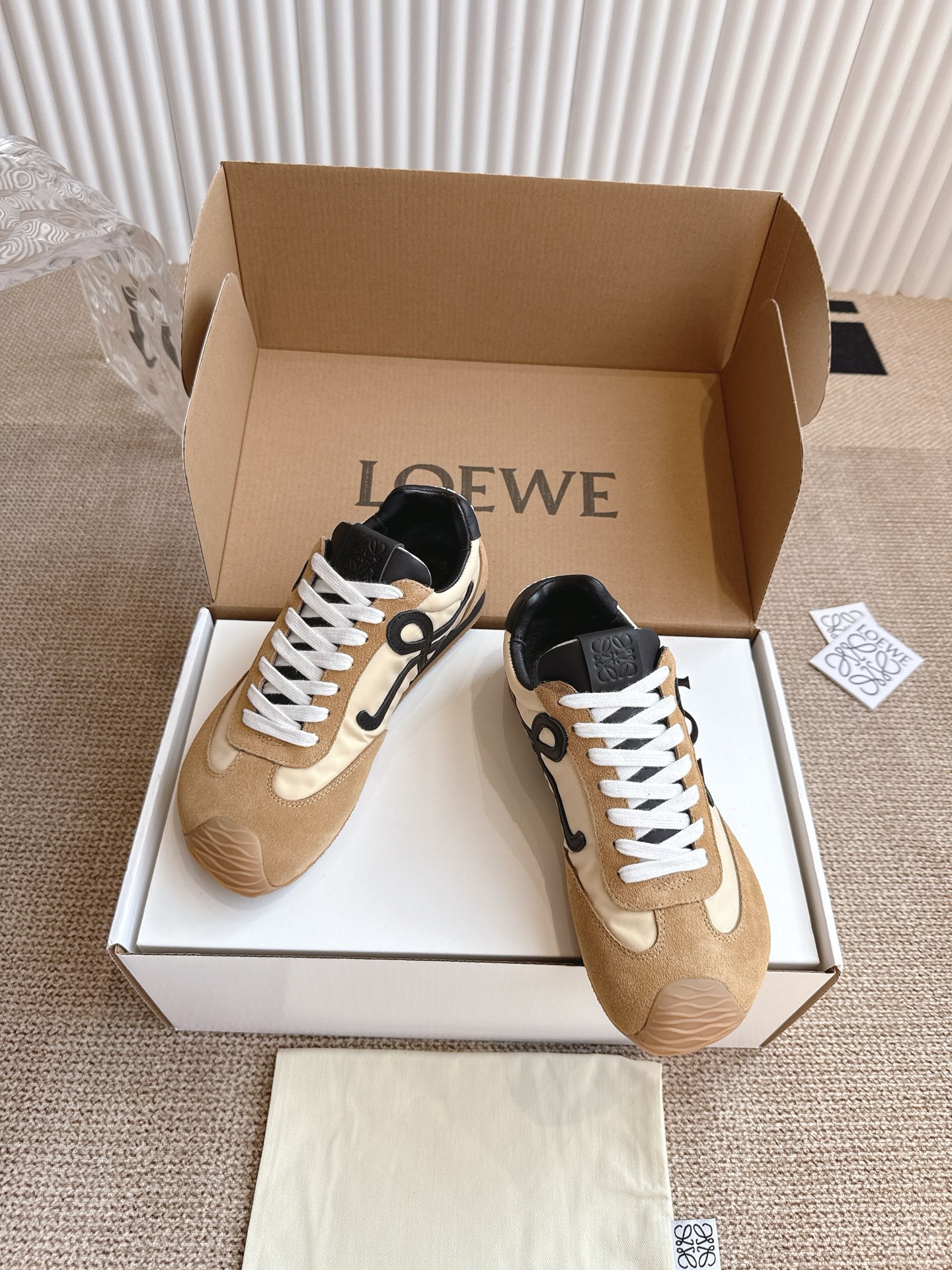 Loewe Balletrunner Sneakers - Leather and Fabric Upper, Rubber Sole,Sizes 35-45 4 i1745298892181 3760 0 2