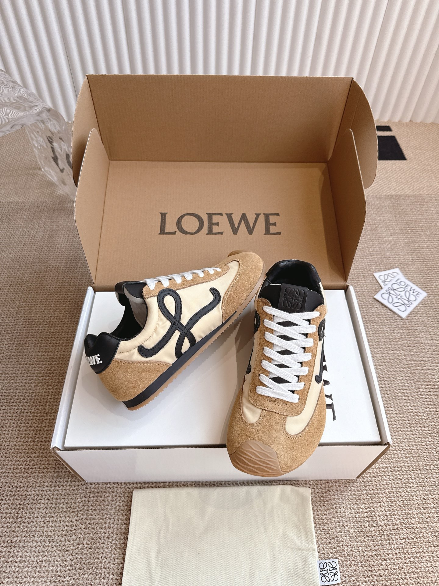 Loewe Balletrunner Sneakers - Leather and Fabric Upper, Rubber Sole,Sizes 35-45 5 i1745298893042 2594 0 3