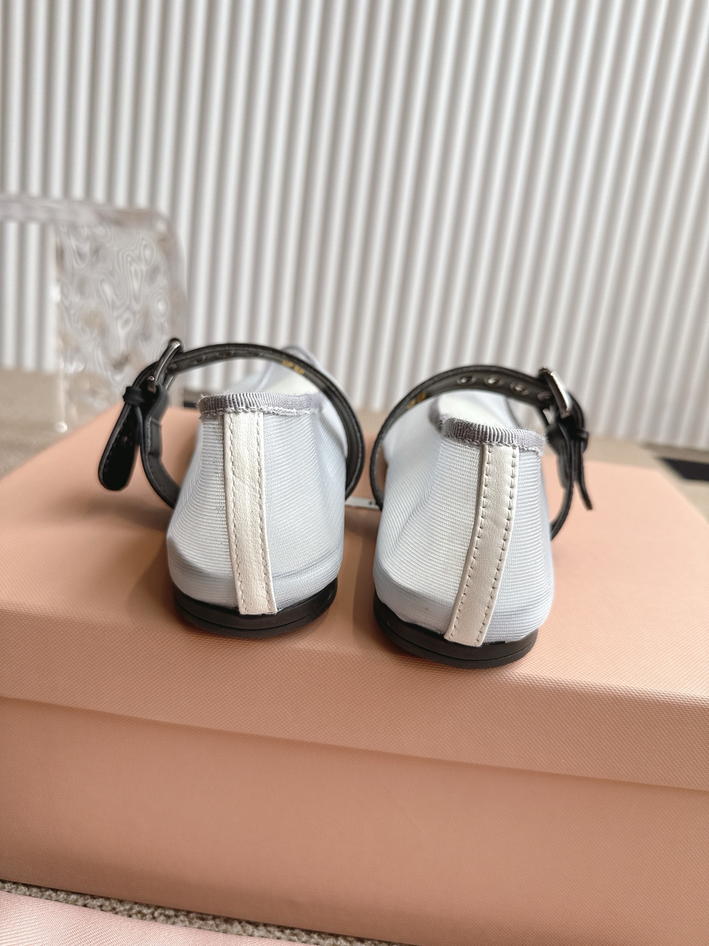 Miu Miu Women's Ballet Flats with Buckle-Strap Detail, White, Sizes 35-40 9 i1746416370530 9752 0 7