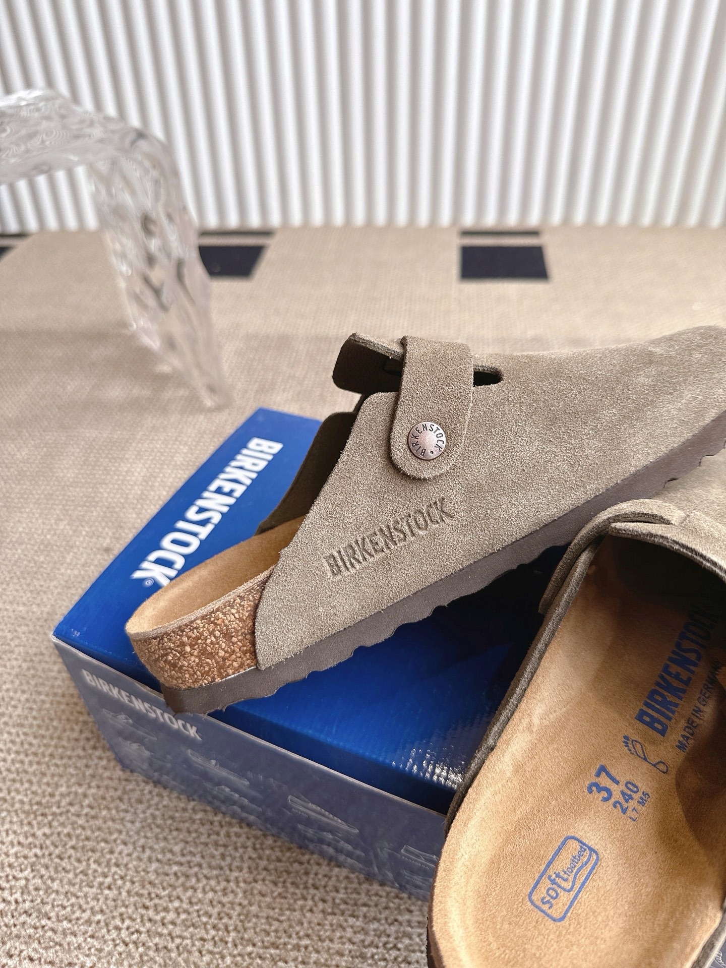Birkenstock Boston Suede Leather Clogs Comfortable Slip-On Sandals Unisex 8 i1746554736563 4492 0 7