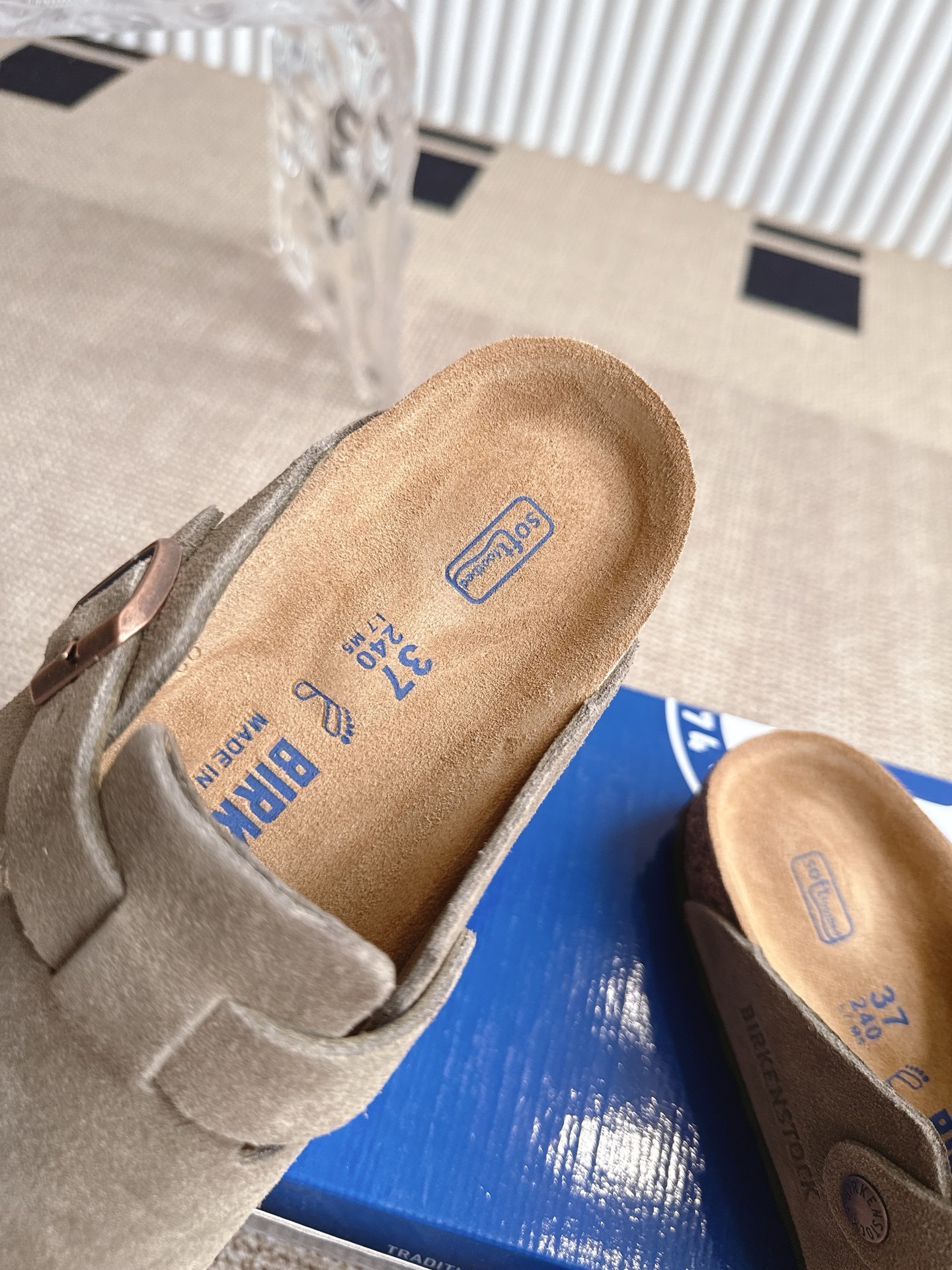 Birkenstock Boston Suede Leather Clogs Comfortable Slip-On Sandals Unisex 6 i1746554738011 5134 0 5