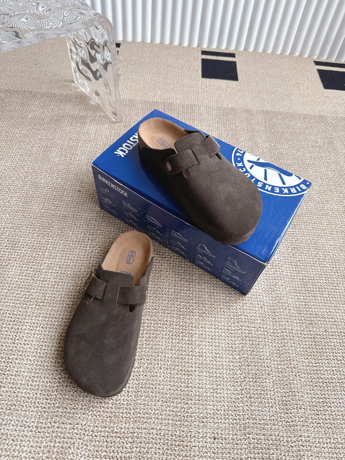 Birkenstock Boston Suede Leather Clogs Unisex Comfortable Slip-on Shoes 6 i1746554831973 218 0 4