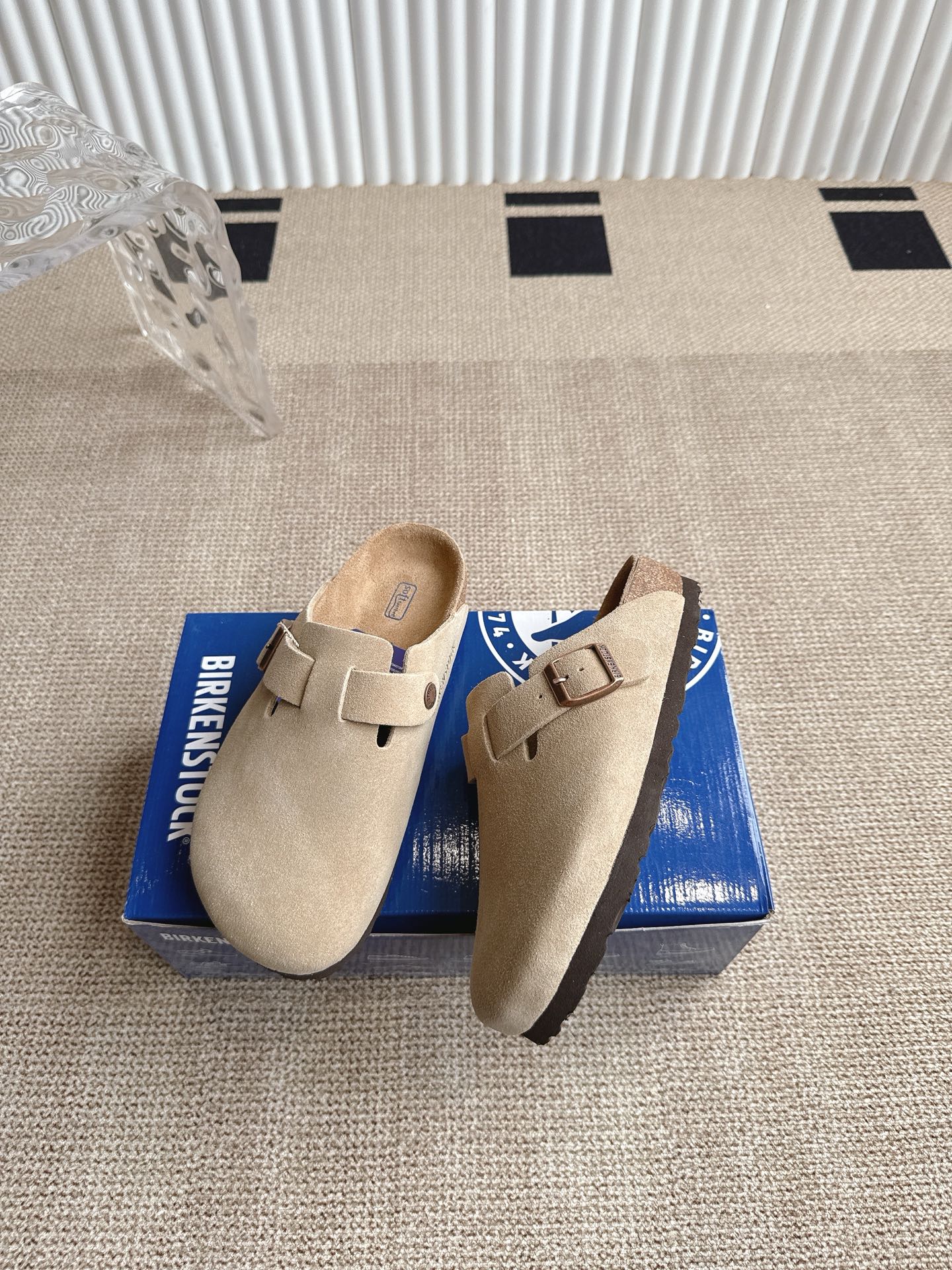 Birkenstock Boston Suede Leather Clogs, Adjustable Strap, Unisex Shoes 4 i1746554869109 354 0 2