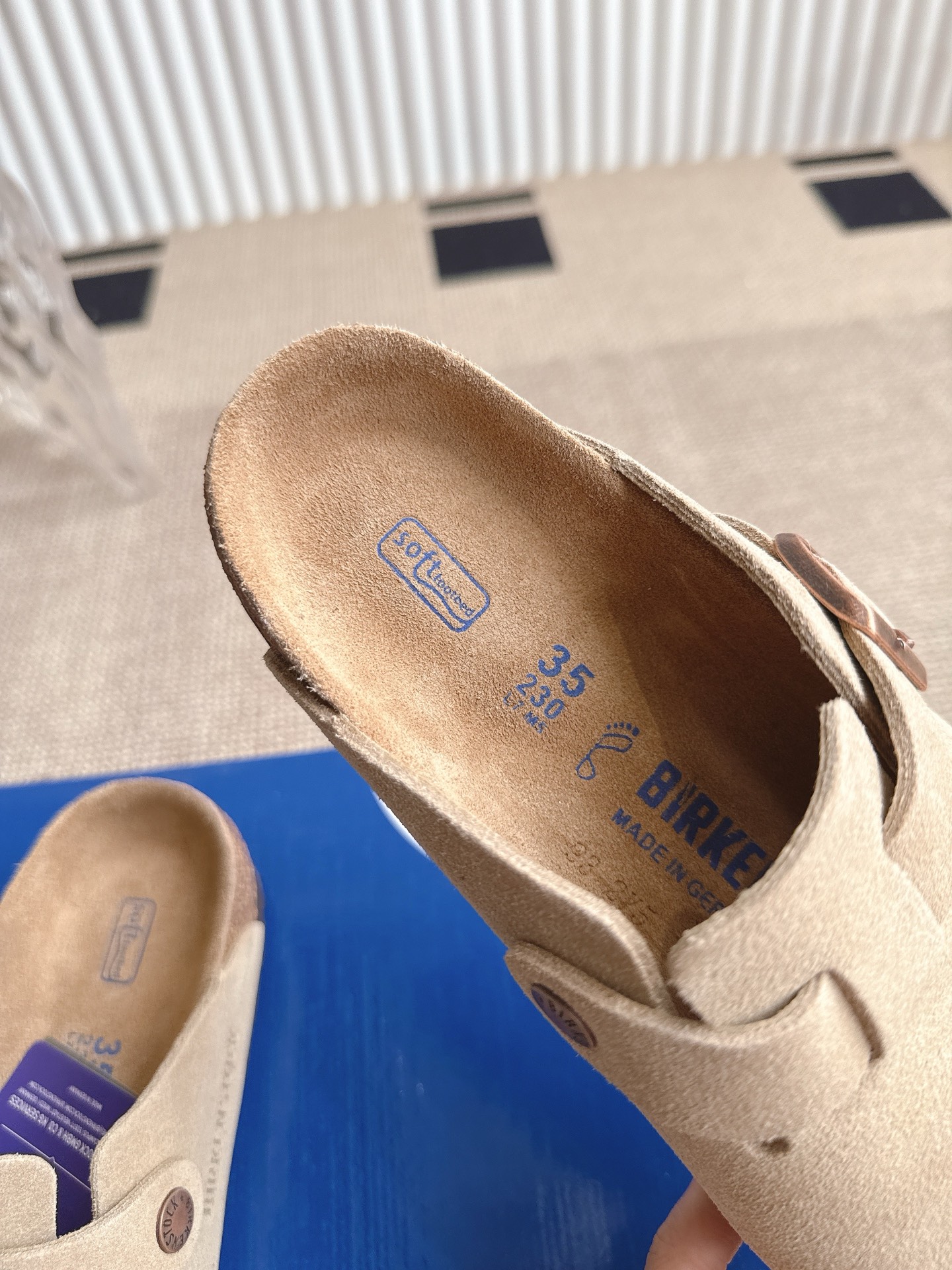 Birkenstock Boston Suede Leather Clogs, Adjustable Strap, Unisex Shoes 7 i1746554869167 4745 0 5