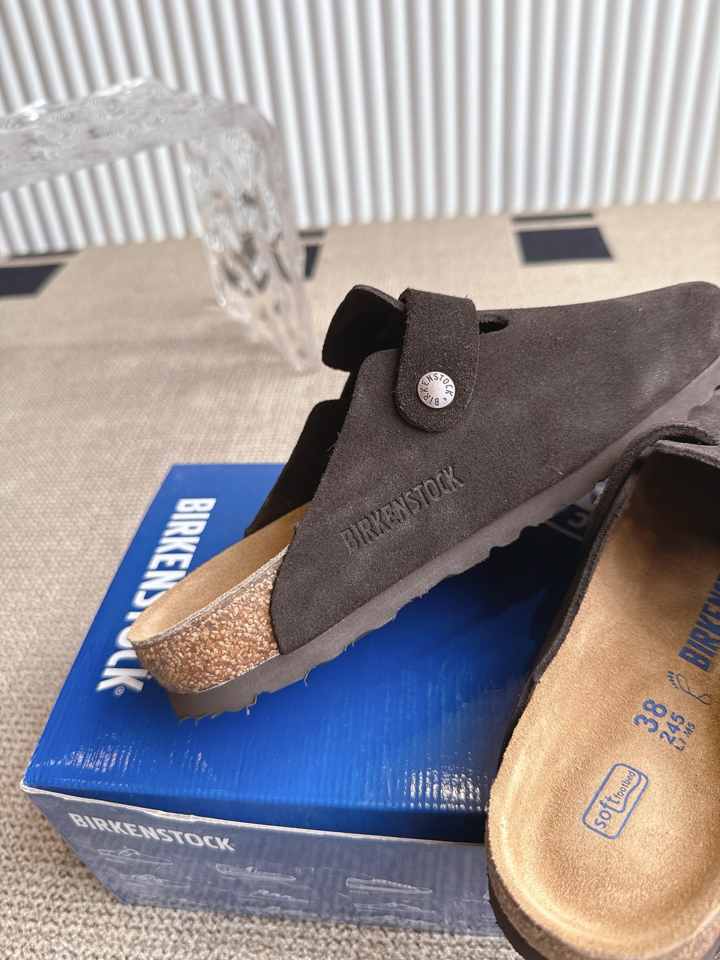 Birkenstock Boston Clog - Suede Leather Slip On Casual Shoes 8 i1746554935619 3217 0 7