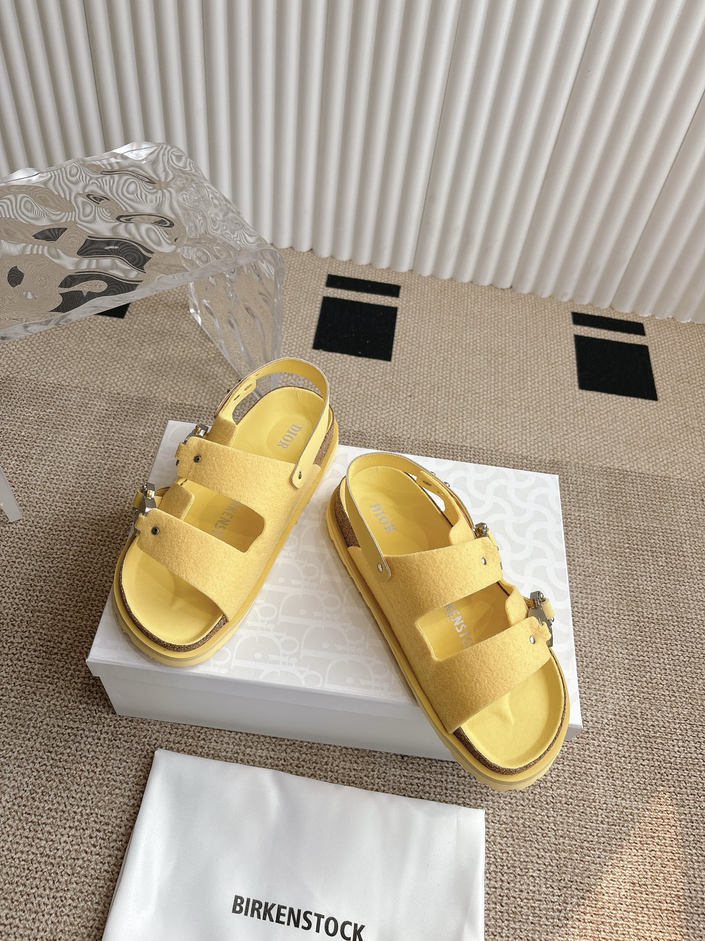 Dior x Birkenstock Limited Edition Yellow Sandals Slides | Size 35-45 3 i1746555124339 8825 0 1