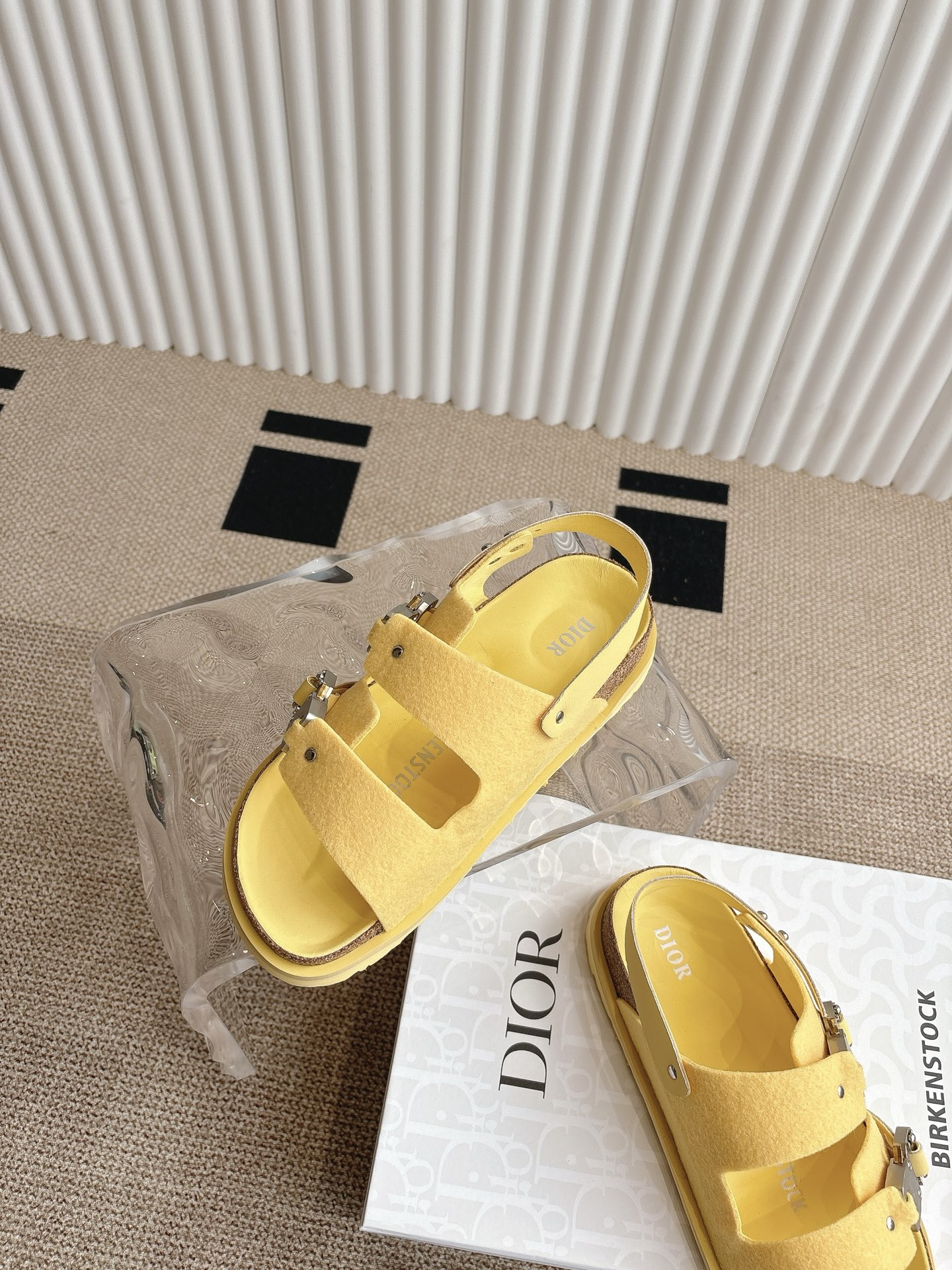Dior x Birkenstock Limited Edition Yellow Sandals Slides | Size 35-45 6 i1746555124386 6480 0 4