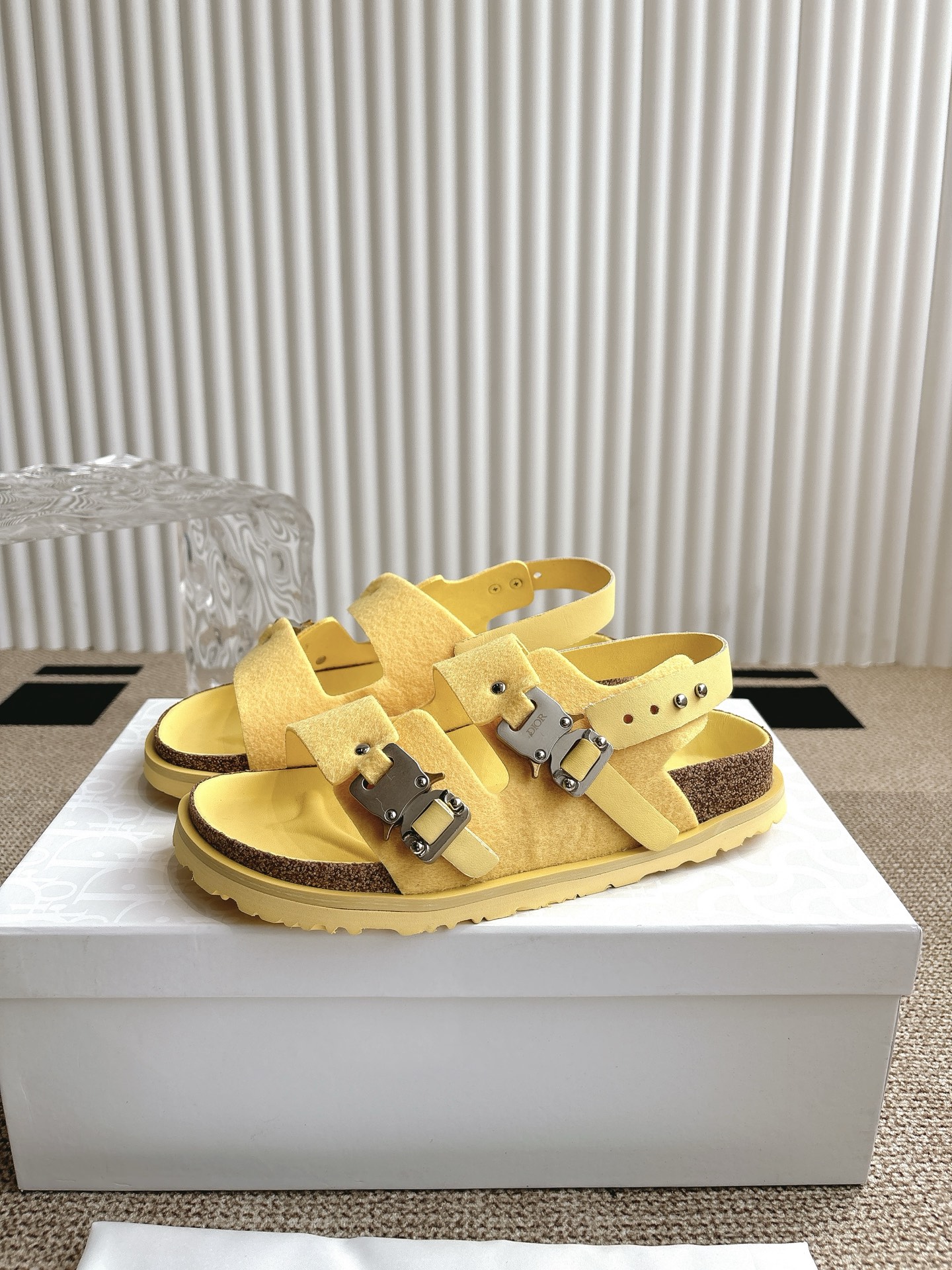 Dior x Birkenstock Limited Edition Yellow Sandals Slides | Size 35-45 4 i1746555125885 3623 0 2