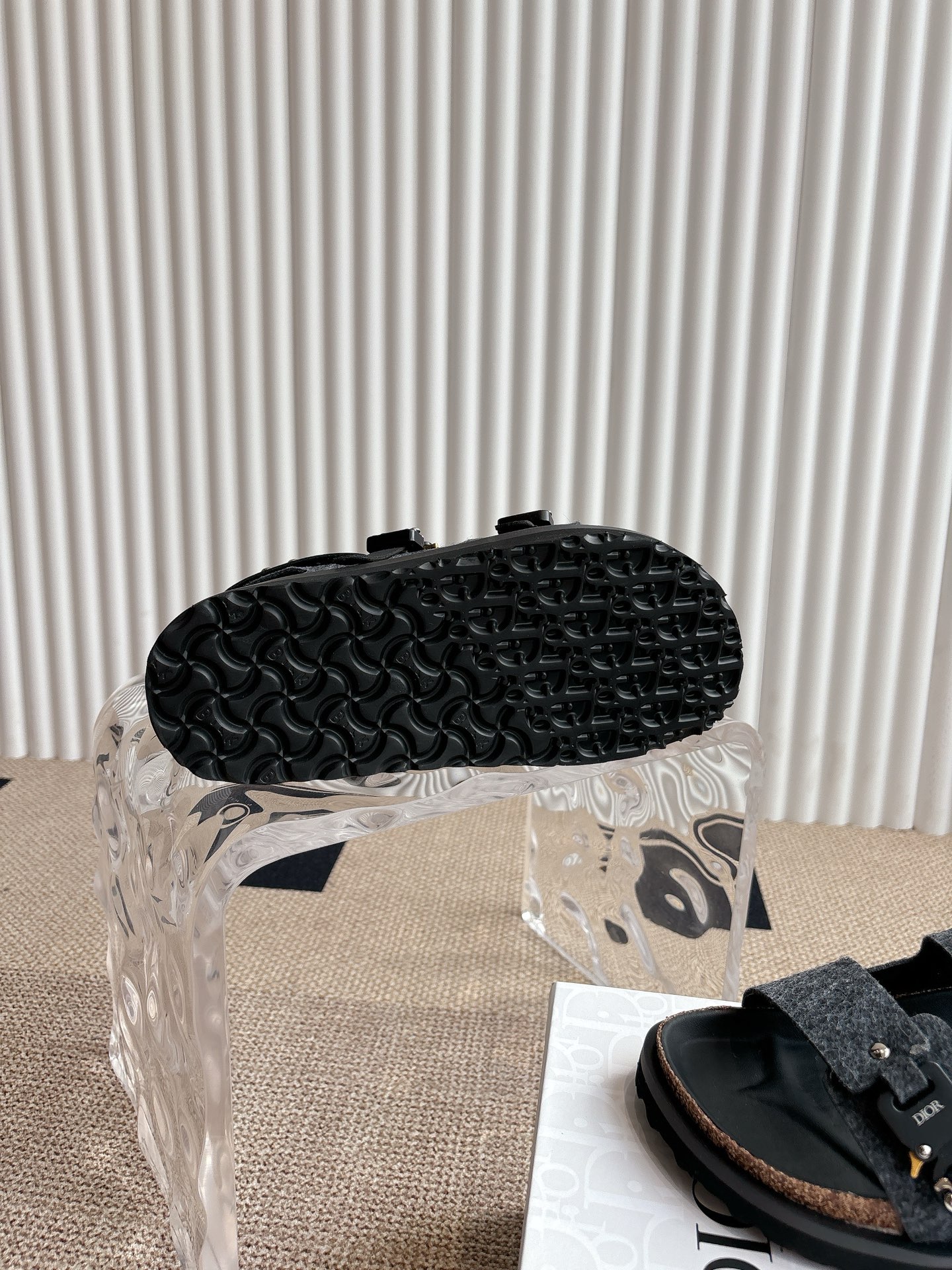 Dior x Birkenstock Limited Edition Sandals, Gray Wool, Buckle Closure 9 i1746555384992 3001 0 8