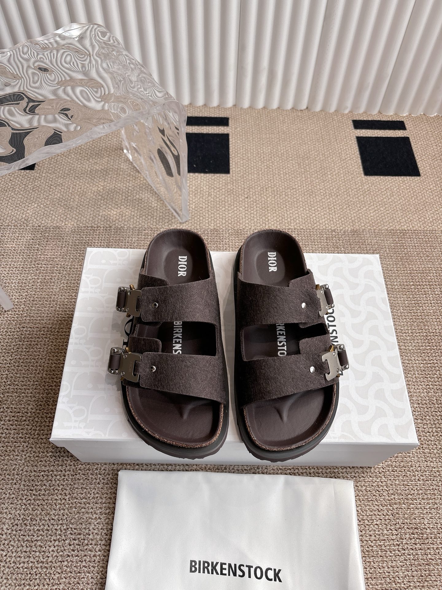 Dior x Birkenstock Limited Edition Brown Sandal Slides | Size 35-45 1 i1746555563181 9408 0 0
