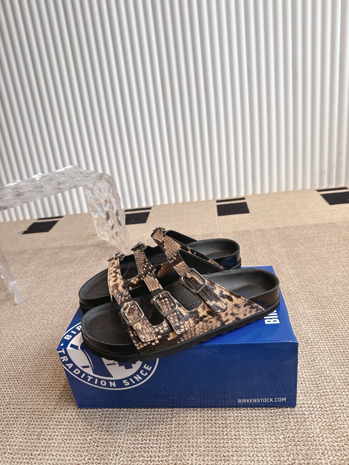 Birkenstock Florida Animal Print Sandals, Adjustable Buckle Closure, Comfortable 4 i1746600525489 3392 0 2