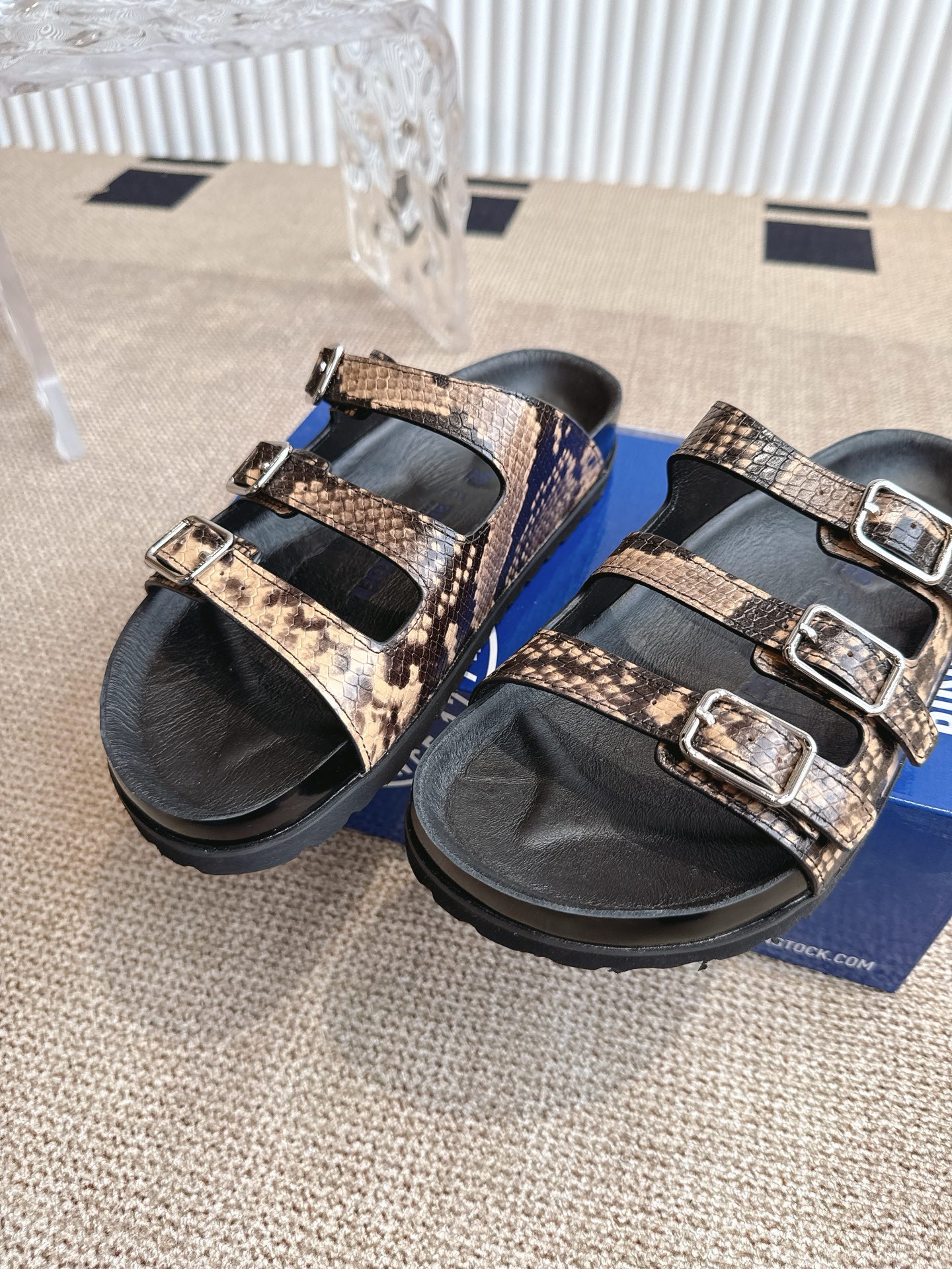 Birkenstock Florida Animal Print Sandals, Adjustable Buckle Closure, Comfortable 8 i1746600526719 8022 0 6