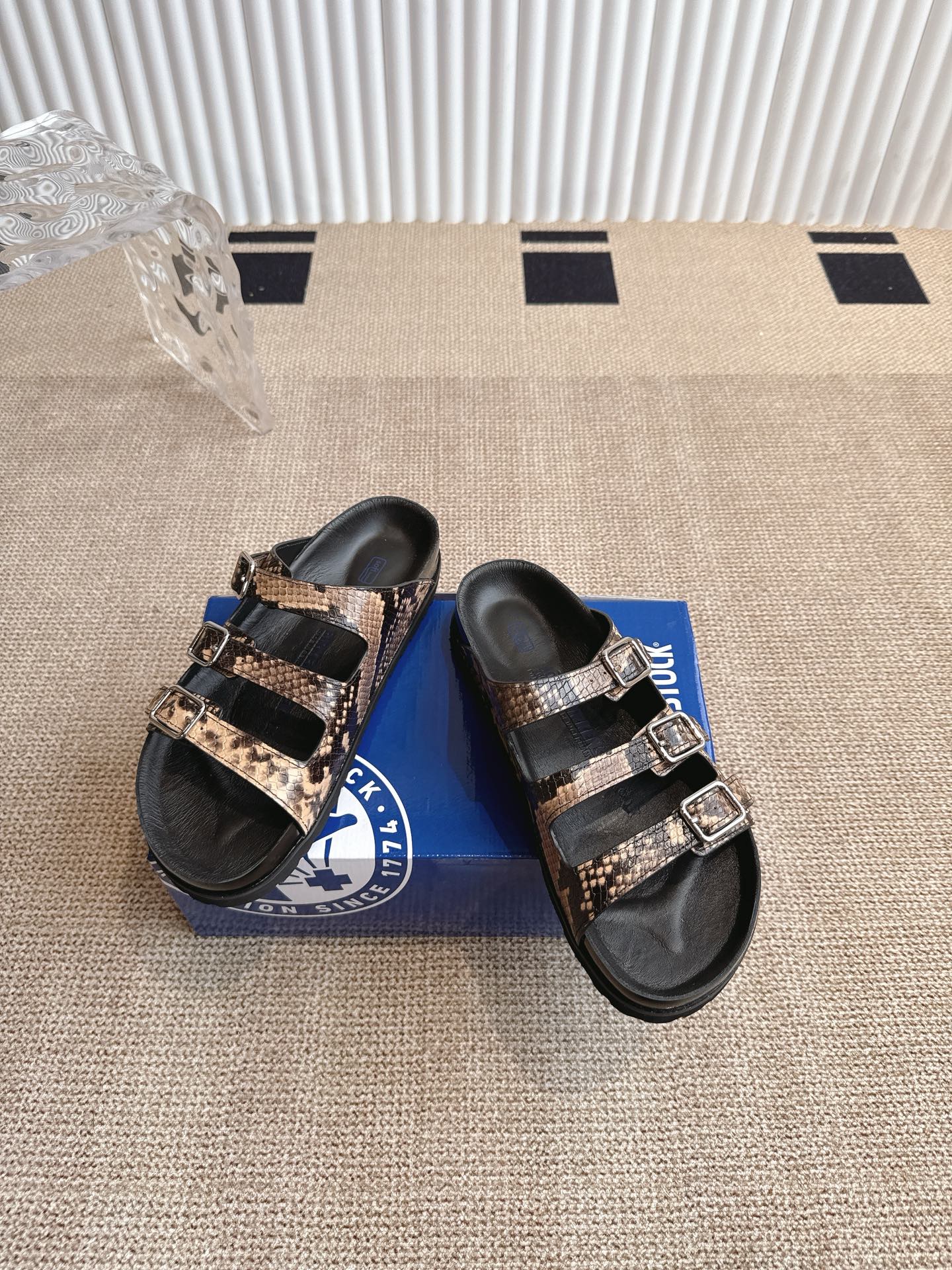 Birkenstock Florida Animal Print Sandals, Adjustable Buckle Closure, Comfortable 3 i1746600526732 2719 0 1