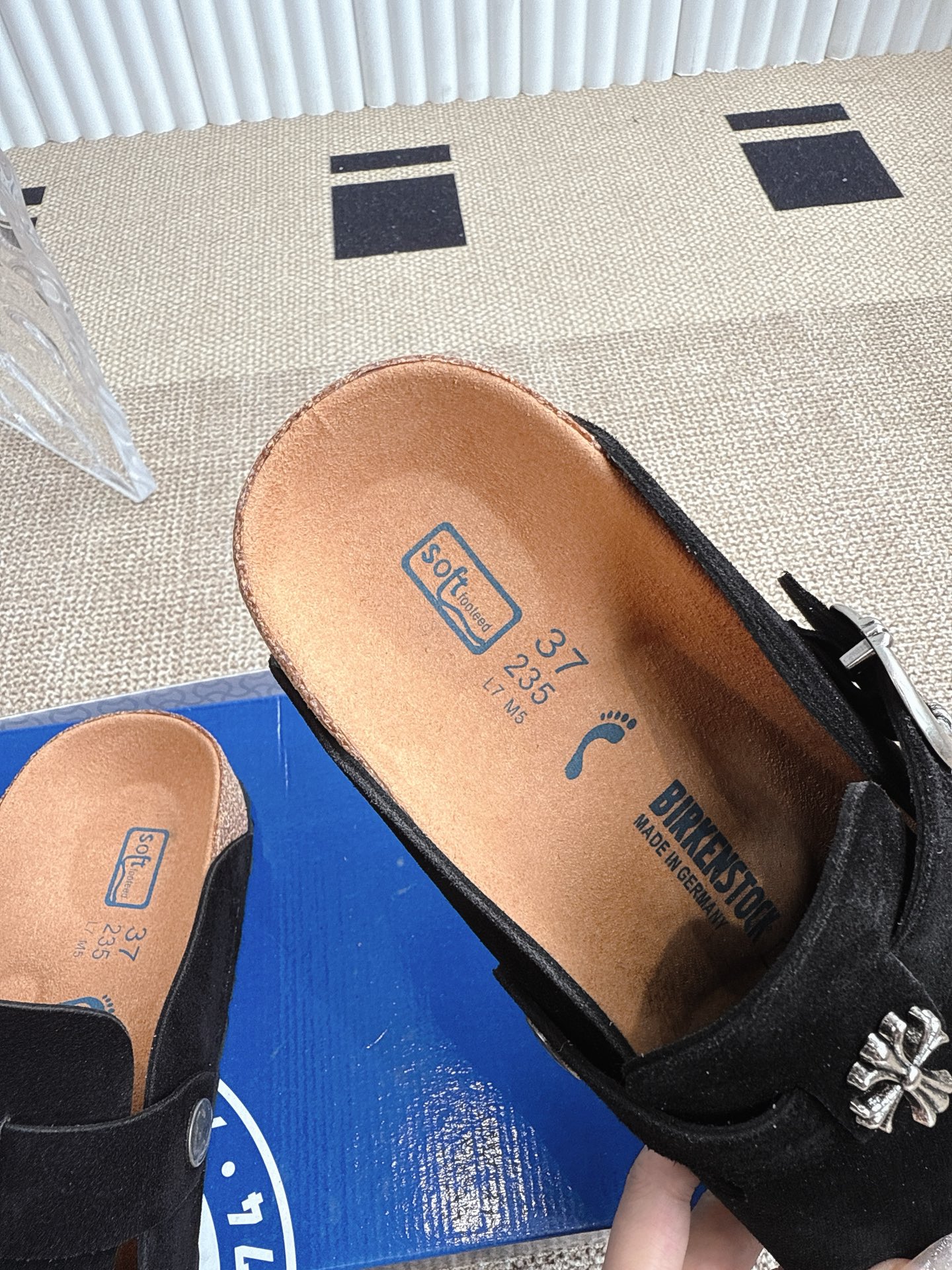 Birkenstock Boston Suede Clogs with Chrome Hearts Accents - Size 35-44 7 i1746810959274 7154 0 5