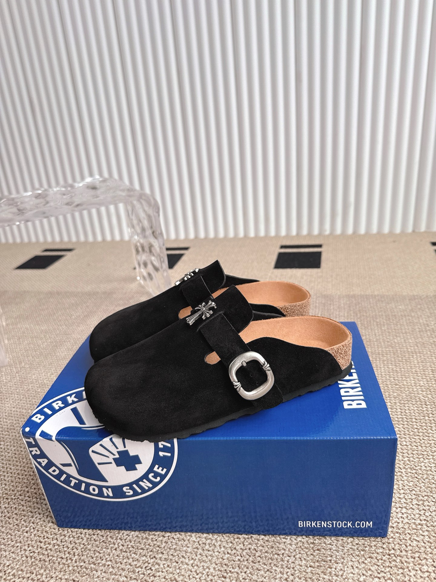 Birkenstock Boston Suede Clogs with Chrome Hearts Accents - Size 35-44 5 i1746810960511 5732 0 3