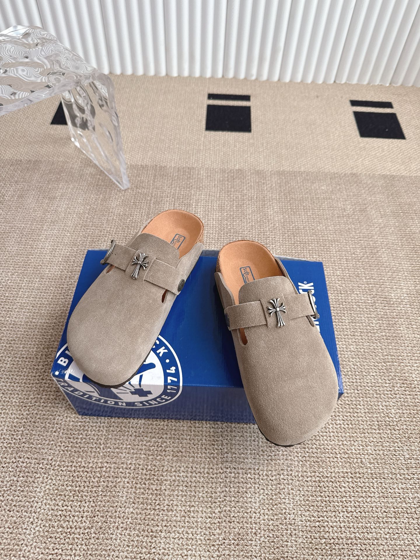 Birkenstock Boston Suede Leather Clogs with Cross Buckle - Unisex Sandals 3 i1746810978817 1820 0 1