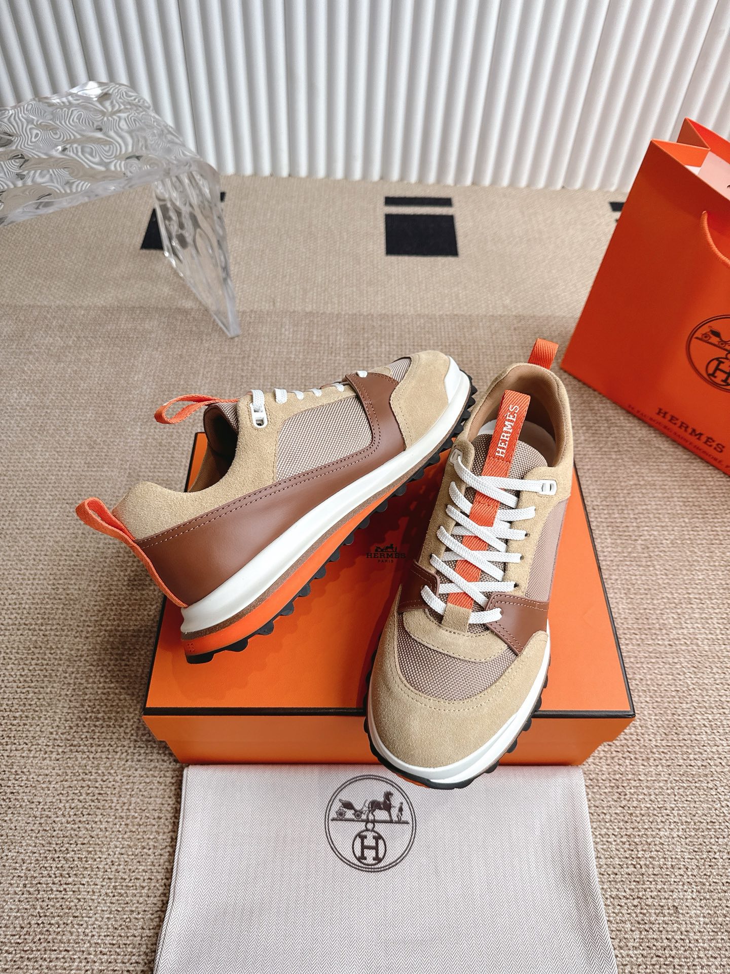 High-Quality Hermes Shoes with Zenapa Calves and Velvet Kyoto Material, Size 39-45 - 图片 1