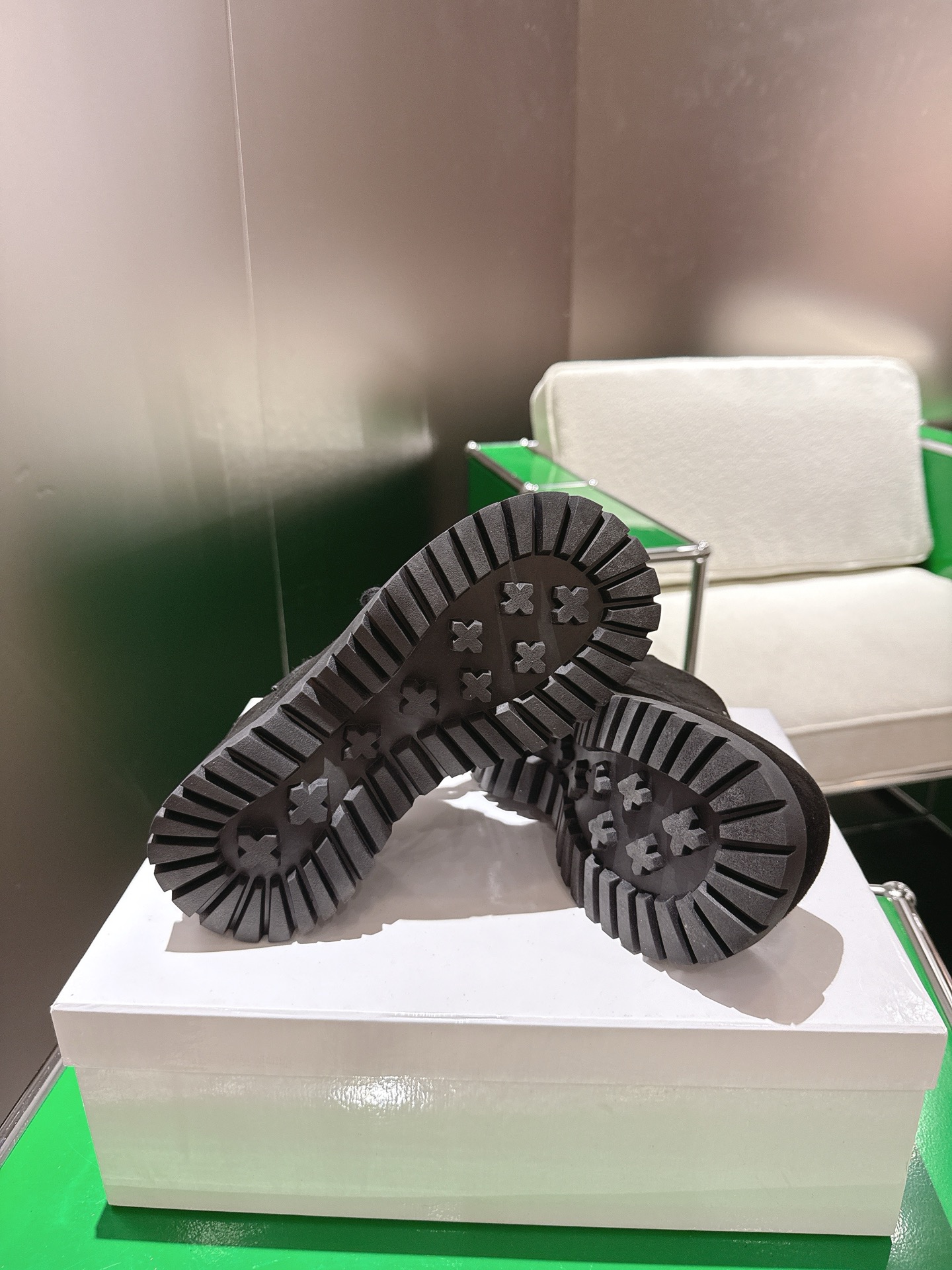 Classic Black Lace-Up Ankle Boots Thick Platform Round Toe for Women 7 i1757578333012 3004 0 5