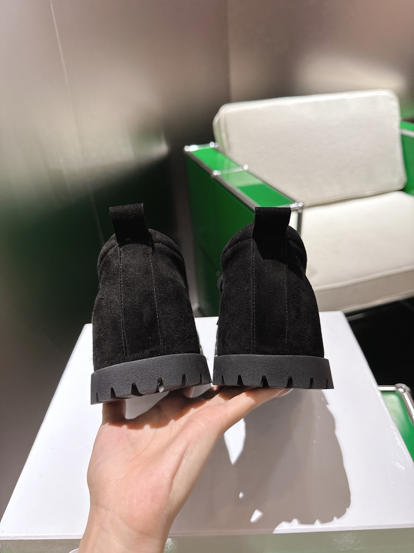 Classic Black Lace-Up Ankle Boots Thick Platform Round Toe for Women 6 i1757578333036 1848 0 4