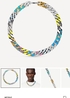 Louis Vuitton Jewelry Necklaces & Pendants Blue Yellow Titanium Steel M919519