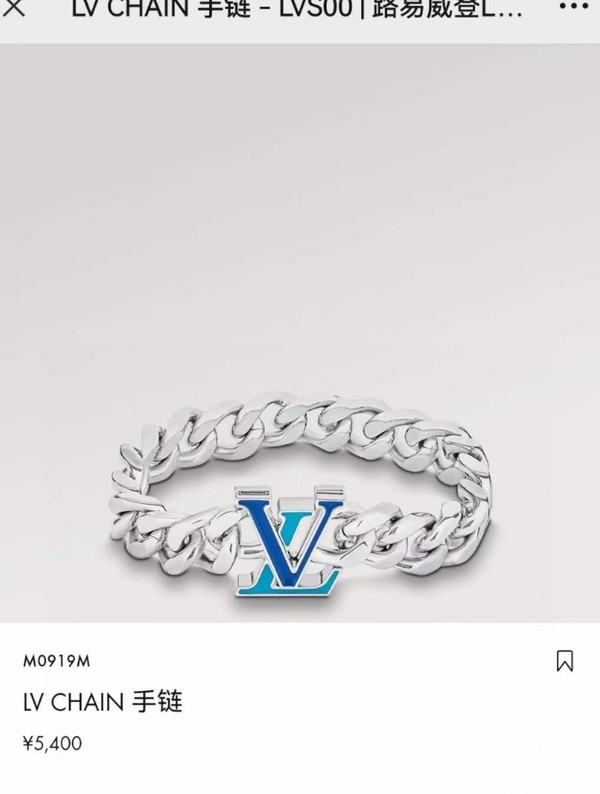 Louis Vuitton Jewelry Bracelet Blue Titanium Steel