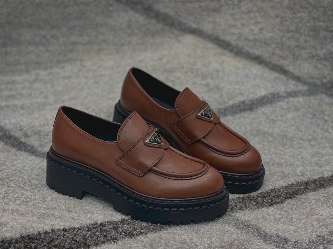 Prada Shoes Loafers Cowhide Rubber