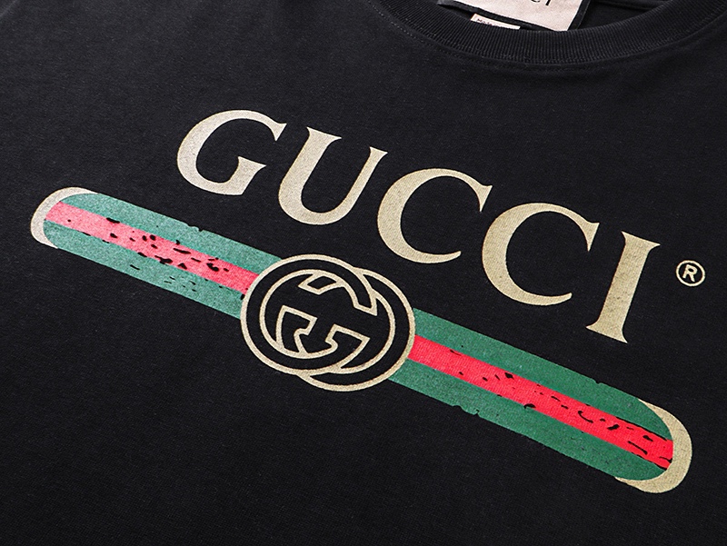 GUCCI古奇春夏腰带经典印花圆领短袖T恤