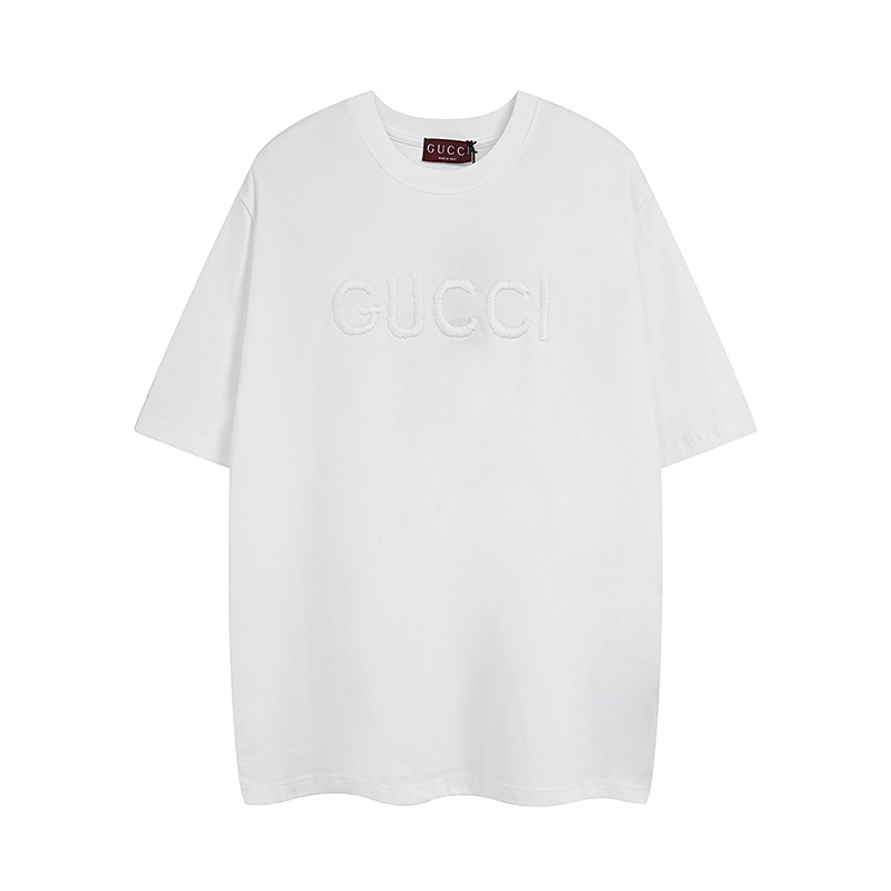 Gucci古驰 25ss 立体净色刺绣圆领T恤