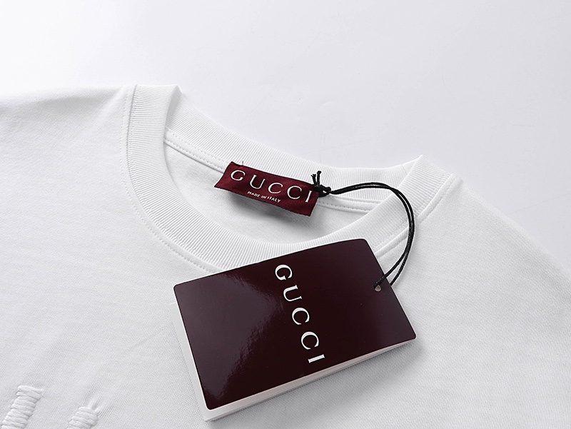 Gucci古驰 25ss 立体净色刺绣圆领T恤