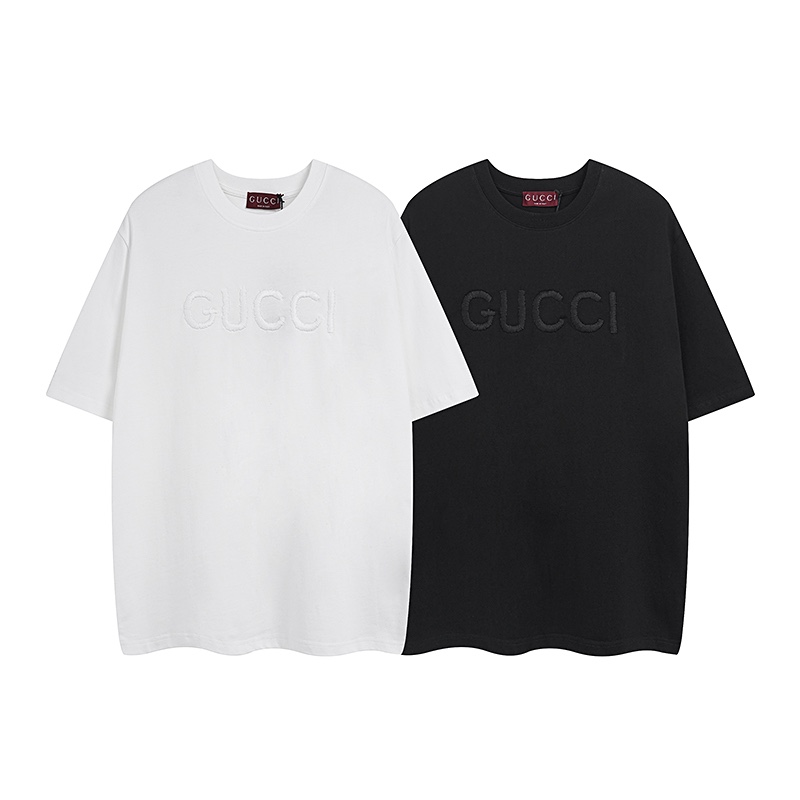 Gucci古驰 25ss 立体净色刺绣圆领T恤