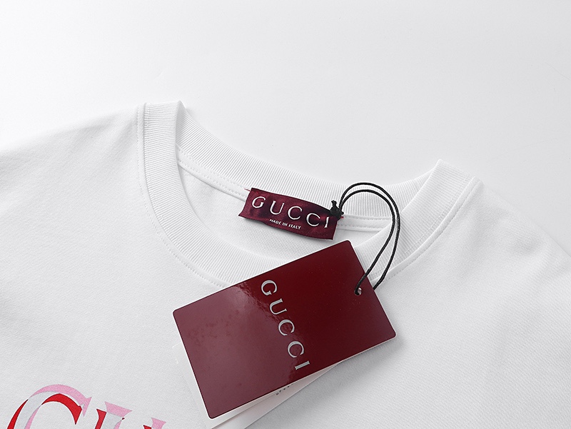 GUCCI古奇2025春夏腰带经典印花圆领短袖T恤