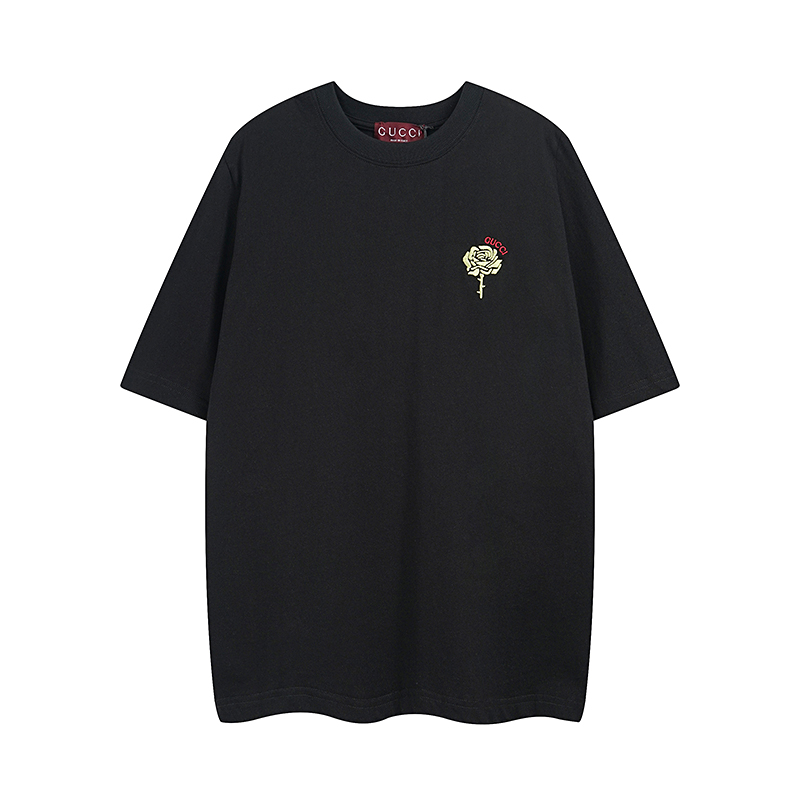 Disponible todo el año, no se quita 25ss nuevo 🔥 bordado de rosa versión pura original Gucci, cuello redondo con canal…