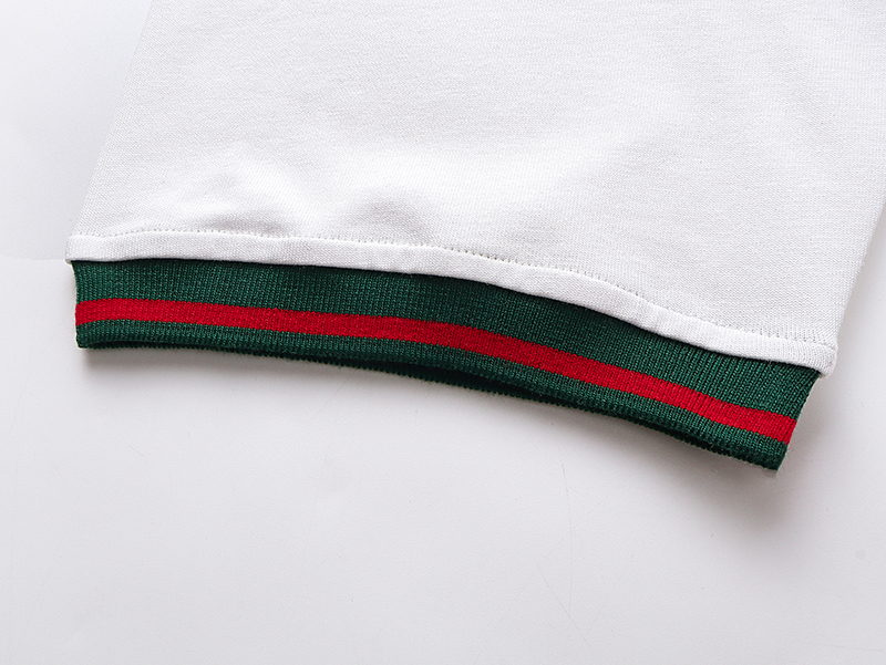 Gucci 红绿领圆领短袖 25新款爆款织带螺纹领袖口红绿条织带