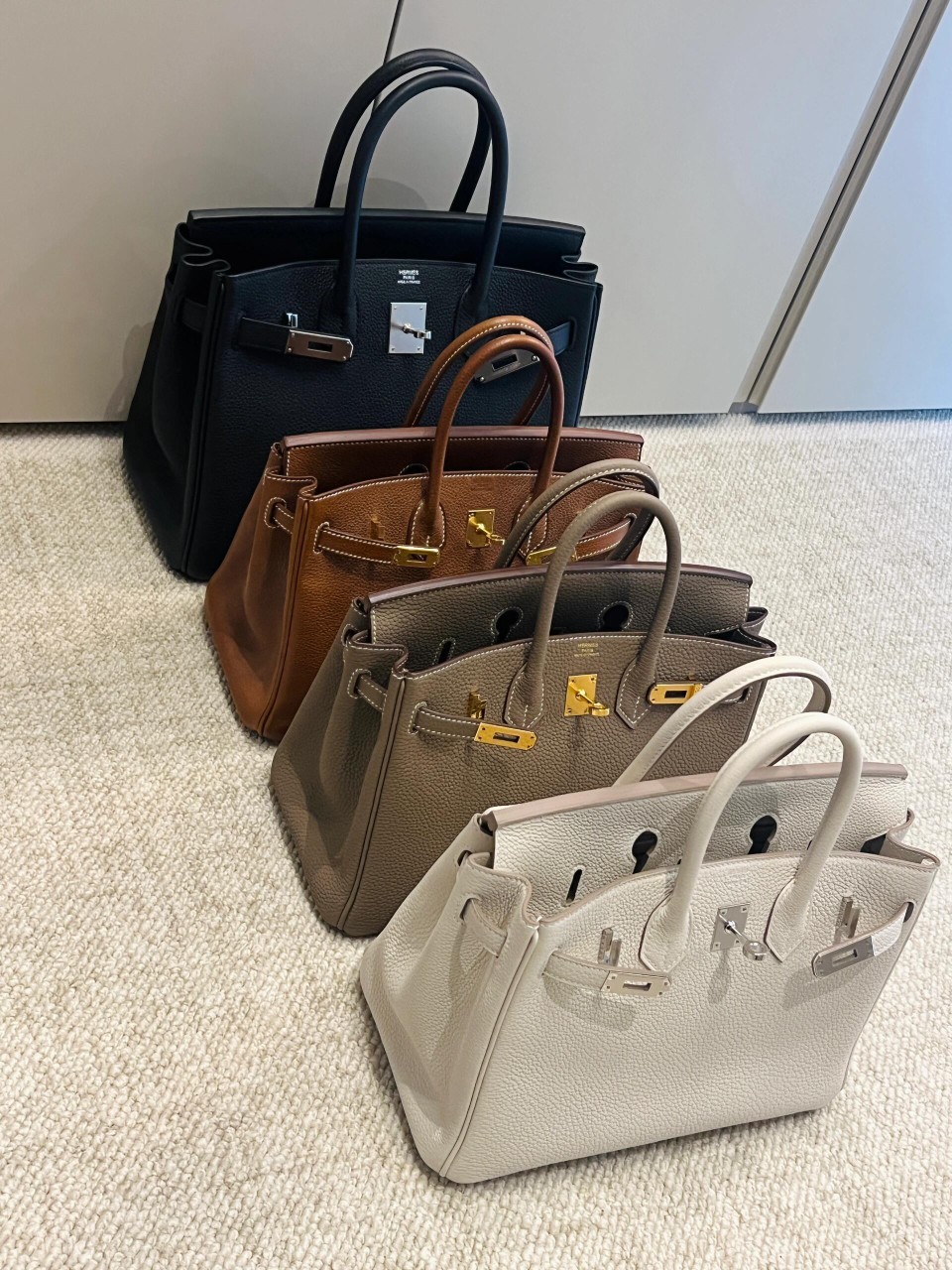 Hermès birkin four diamond colors