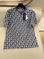 Dior Roupa Camiseta Impressão Algodão Oblique Manga Curta 1 Dior Roupa Camiseta Impressão Algodão Oblique Manga Curta
