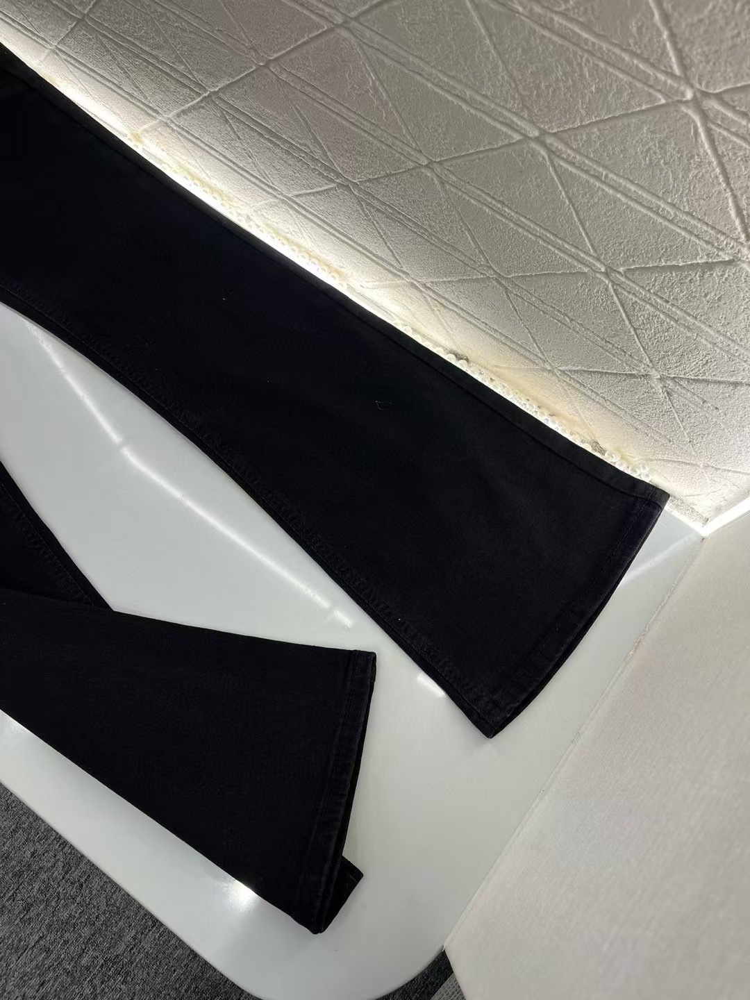 Chanel 2025 Ski Collection Flared Jeans with Plush Logo - Black Denim 5 i1731767399 9292 8