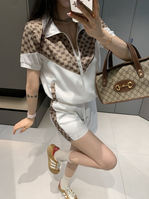Designer Inspired Women's Two Piece Set - Jacket and Shorts-Casual Loungewear 1 Designer Inspired Women's Two Piece Set - Jacket and Shorts-Casual Loungewear