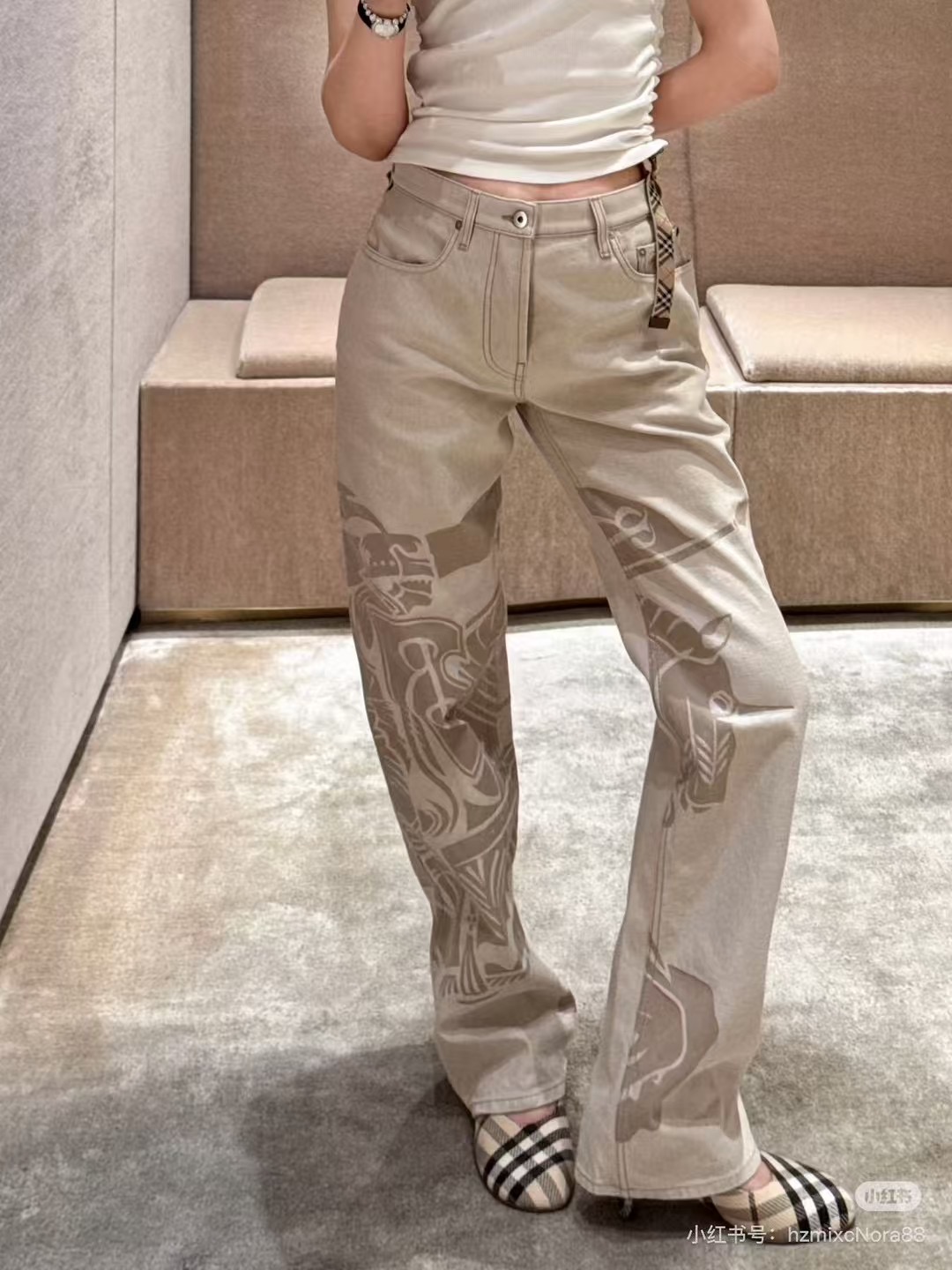 Burberry Women's Straight-Leg Jeans with War Horse Logo Print 1 i1746978267136 8821 0 0