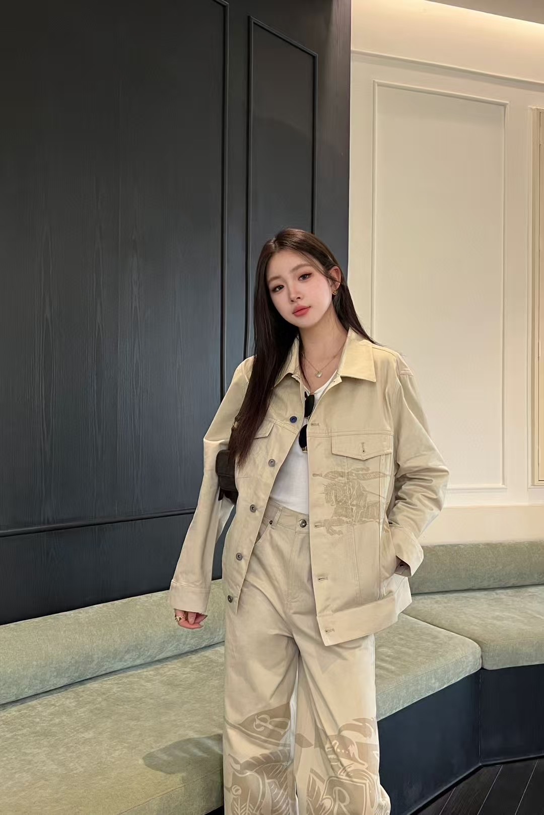 Burberry 2025 New Arrival Denim Jacket and Skirt Set - Luxury Cotton Blend 2 i1746978981006 9342 0 1