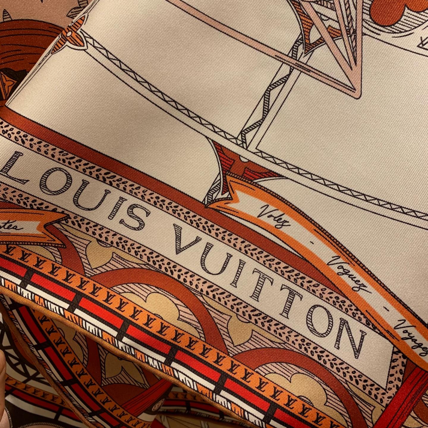 Louis Vuitton Silk Scarf, 90x90cm - 'Fantastic Journey' Design 7 i1736914213246 4973 0 6