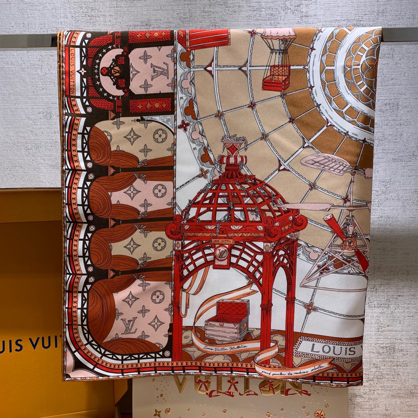 Louis Vuitton Silk Scarf, 90x90cm - 'Fantastic Journey' Design 6 i1736914214187 6491 0 5