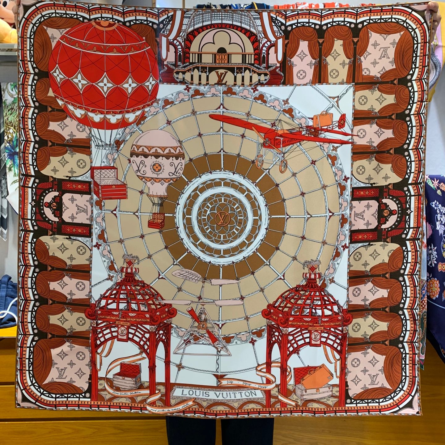 Louis Vuitton Silk Scarf, 90x90cm - 'Fantastic Journey' Design 4 i1736914214434 5005 0 2