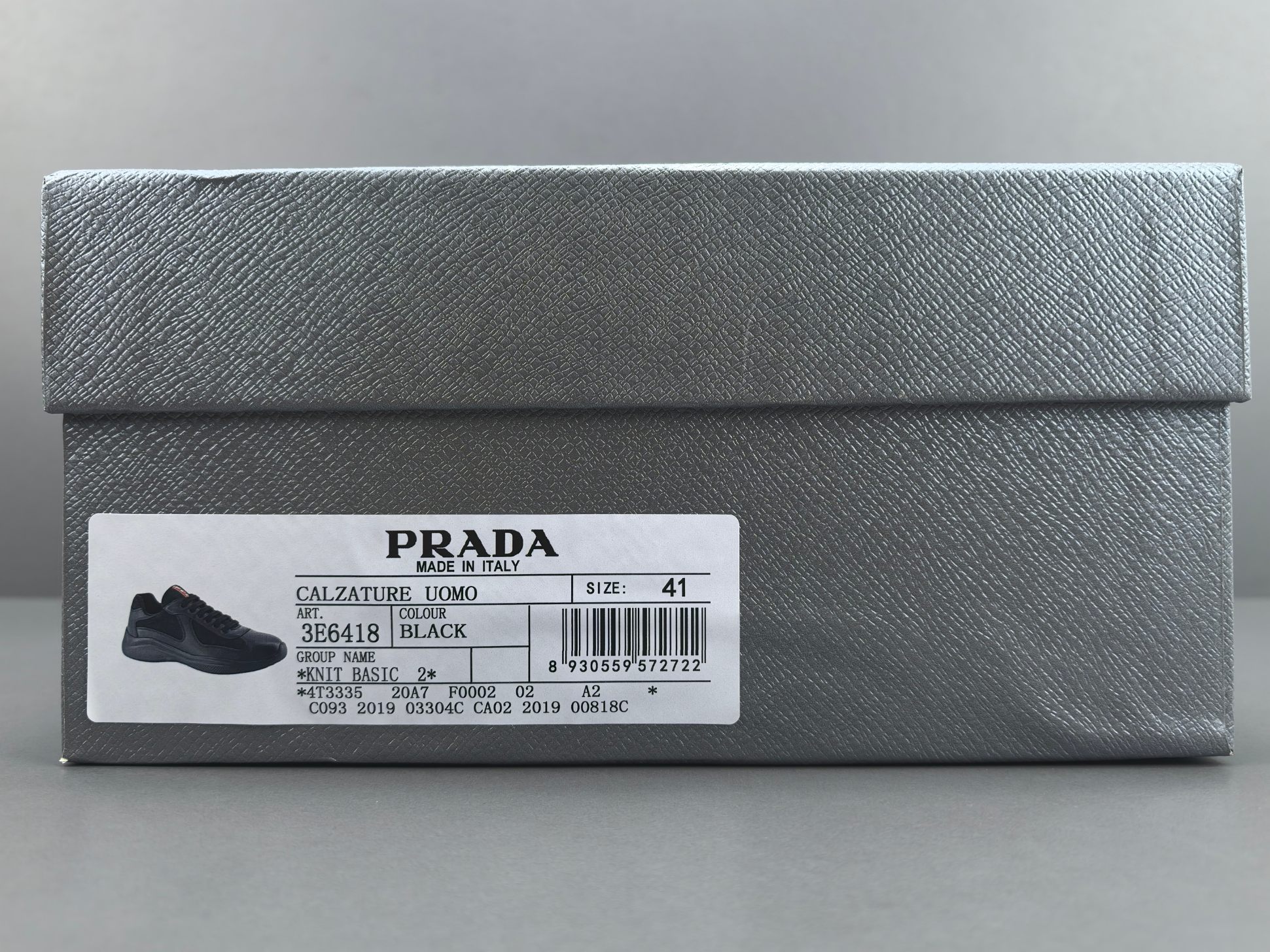 P 【纯原版 普拉达】PRADA America's Cup 漆皮 圆头系带时尚防滑耐磨 低帮运动鞋 尺