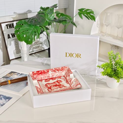 DIOR Rouge Tiger Ashtray - Jungle-Inspired Bone China with Wild Charm 1 DIOR Rouge Tiger Ashtray - Jungle-Inspired Bone China with Wild Charm