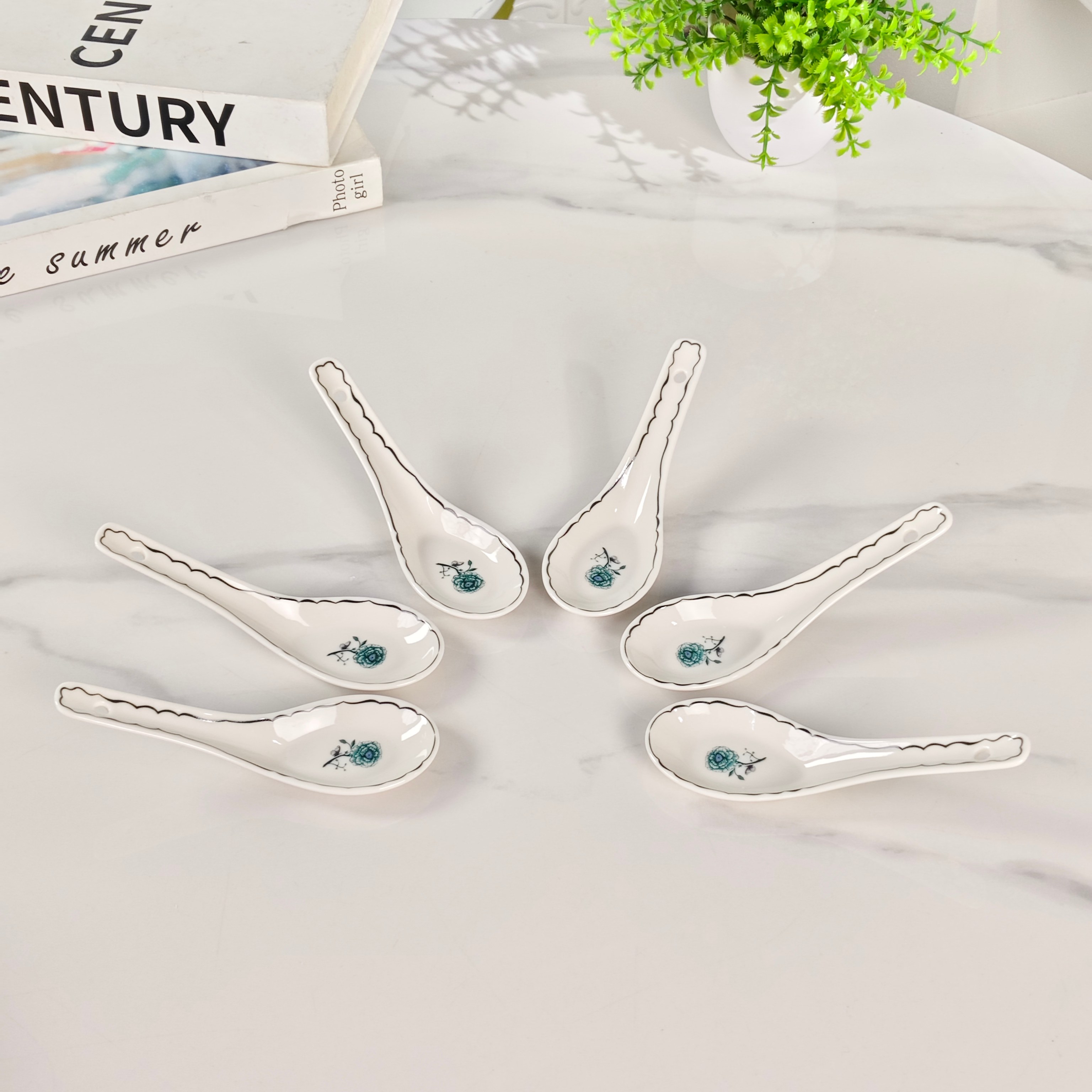 Dior – Granville Garden – 6 Bowls & 6 Spoons Set – Green - Comprehensive 7